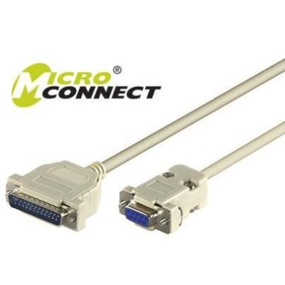Kabel Microconnect Serial DB9-DB25 3M F/M